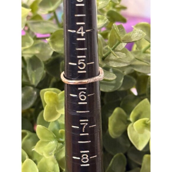 14K White Gold Diamond Curve Band Ring - Picture 9 of 9